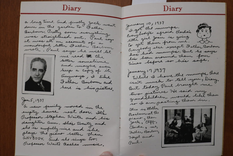 1937 DIARY SOFTCOVER BOOK BY TEDDY BARBOUR - K 3157