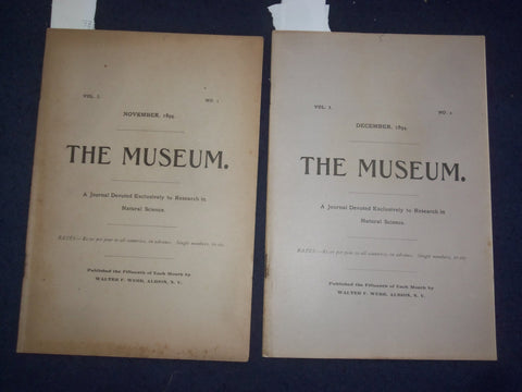 1894 NOV & DEC THE MUSEUM MAGAZINE - ISSUES #1 AND #2 - LOT OF 2 - J 9775