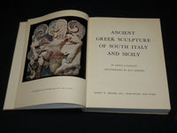 1965 ANCIENT GREEK SCULPTURE OF SOUTH ITALY AND SICILY HARDCOVER BOOK - R 714B