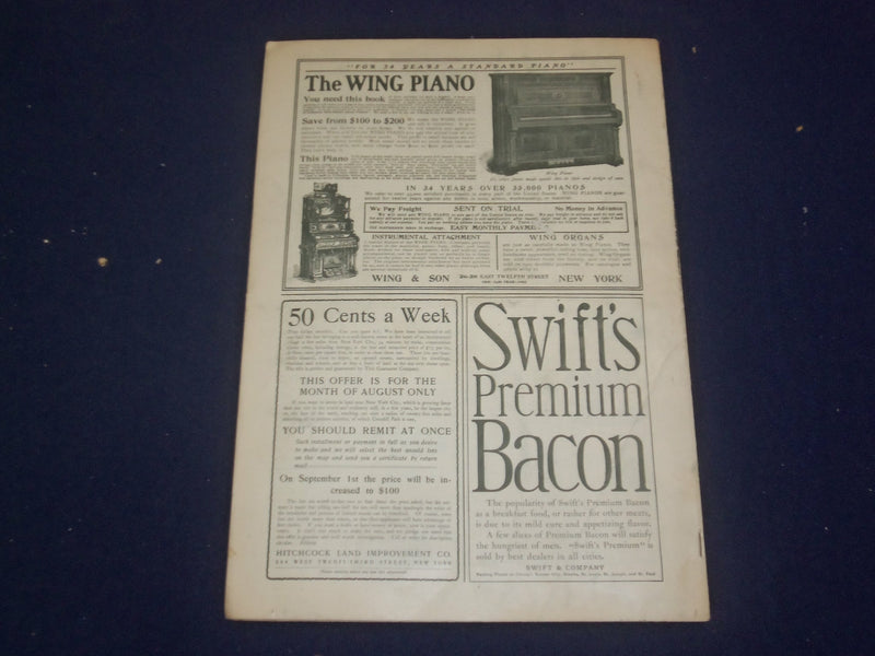 1902 AUGUST 9 COLLIER'S MAGAZINE - NICE ILLUSTRATED COVER - ST 6663