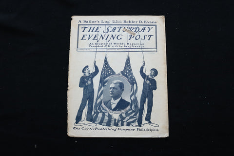 1901 MAR 16 THE SATURDAY EVENING POST MAGAZINE - SAILOR'S LOG COVER - E 10822