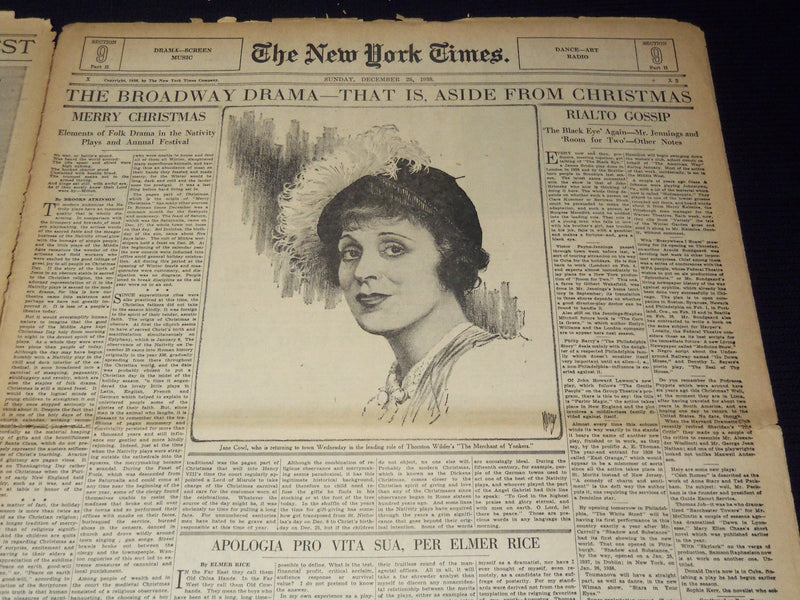 1938 DEC 25 NEW YORK TIMES REMEMBER THE NEEDIEST - NORMAN ROCKWELL - NT 9557