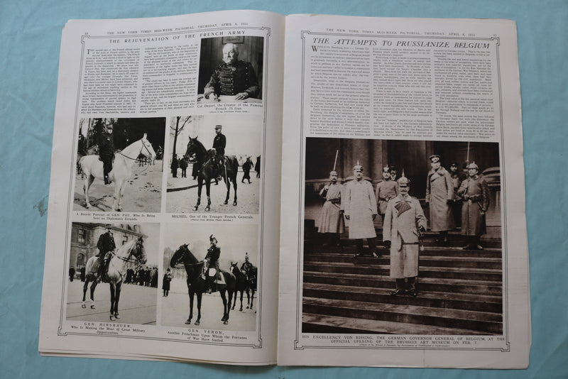 1915 APRIL 8 NEW YORK TIMES MID-WEEK PICTORIAL - WE MUST HAVE MORE MEN - NP 9134