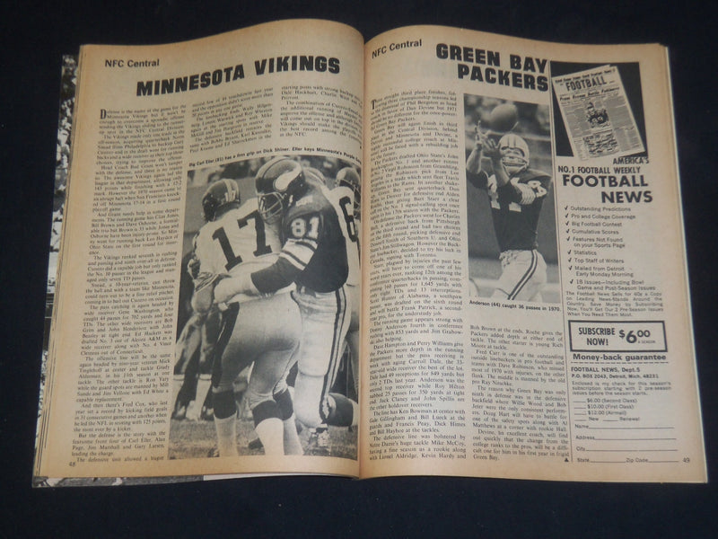 1971 PRO FOOTBALL MAGAZINE - JOE NAMATH COVER - SP 2651