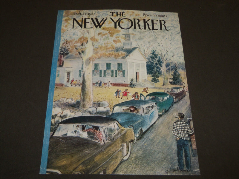 1957 OCTOBER 26 NEW YORKER MAGAZINE FRONT COVER ONLY - GREAT ART FOR FRAMING