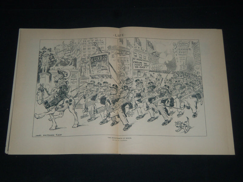 1905 MARCH 16 LIFE MAGAZINE - JAMES MONTGOMERY FLAGG COVER & ILLUS. - B 6156