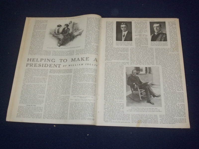 1916 OCTOBER 7 COLLIER'S MAGAZINE -WOODROW WILSON - RAY STANNARD BAKER - ST 6787