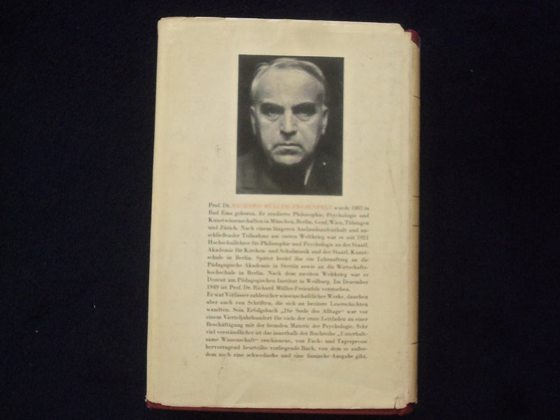 1951 MENSCHEN KENNTNIS HARDCOVER BOOK-RICHARD MULLER-FREIENFELS-GERMAN - KD 9002