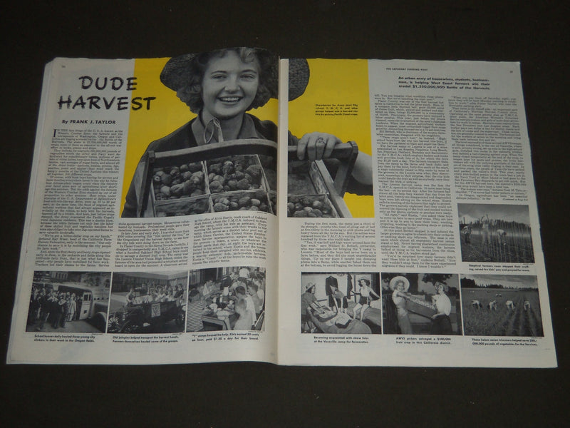 1942 OCTOBER 3 THE SATURDAY EVENING POST MAGAZINE - ILLUSTRATED COVER - SP 393