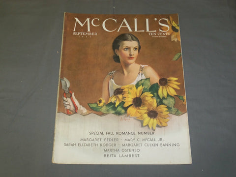1933 SEPTEMBER MCCALL'S MAGAZINE - NEYSA MCMEIN COVER - B 6373