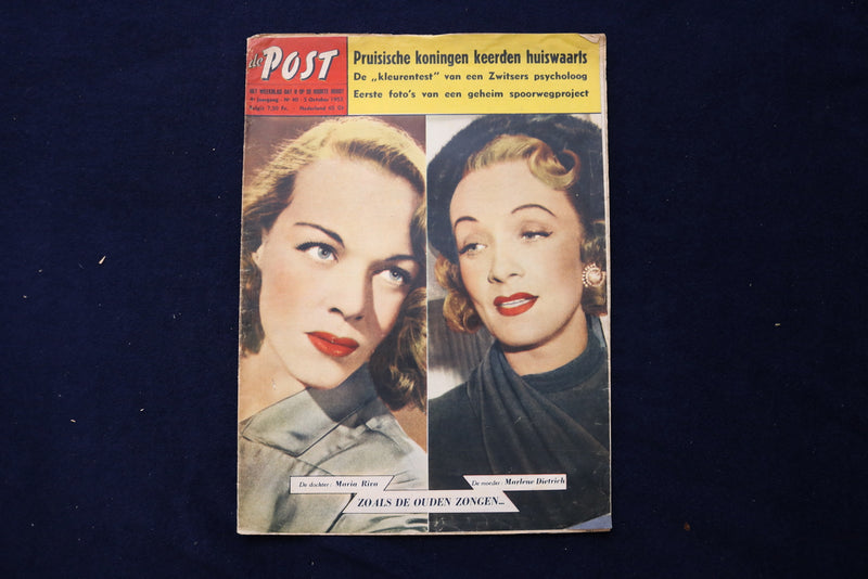 1952 OCTOBER 5 DE POST MAGAZINE - MARLENE DIETRICH - DUTCH COVER - E 23770