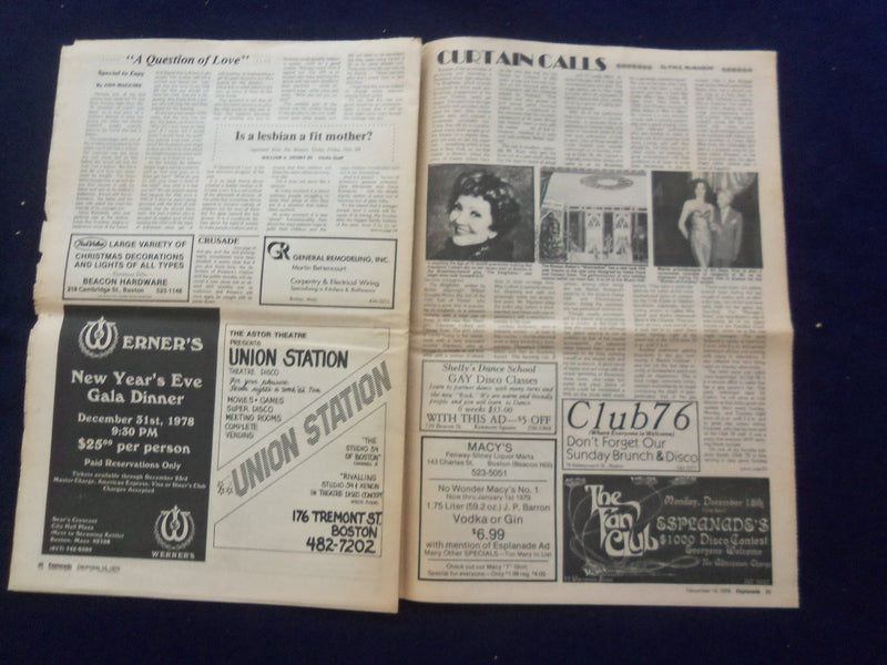 1978 DECEMBER 14 ESPLANADE NEWSPAPER - HAPPY HOLIDAYS - NP 6811