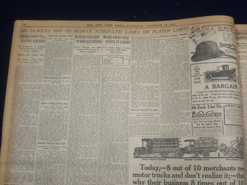 1917 DECEMBER 15 NEW YORK TIMES - HALF OF CITY YARDS OUT OF COAL - NT 8276