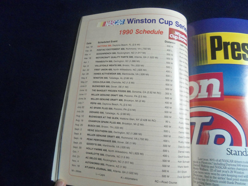 1990 FEB 18 32ND DAYTONA 500 RACING PROGRAM W/PATCH - GREAT PHOTOS - SP 3744C