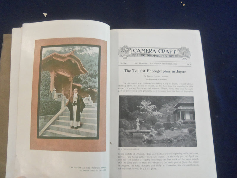1908 SEPTEMBER CAMERA CRAFT MAGAZINE - SAN FRANCISCO - PHOTOS & ADS - SP 9336A