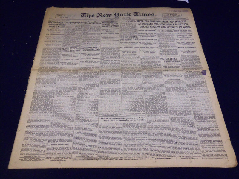 1931 JUNE 8 NEW YORK TIMES - BABE RUTH HONORED WITH PLAQUE - NT 2201