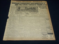 1909 NOVEMBER 14 THE BOSTON HERALD - HARVARD VANQUISHES DARTMOUTH 12-3 - BH 395
