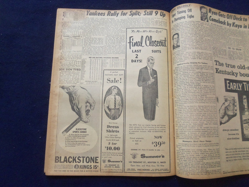 1958 JUNE 13 BOSTON RECORD AMERICAN NEWSPAPER-ADAMS ADMITS HELP GOLDFINE-NP 6272