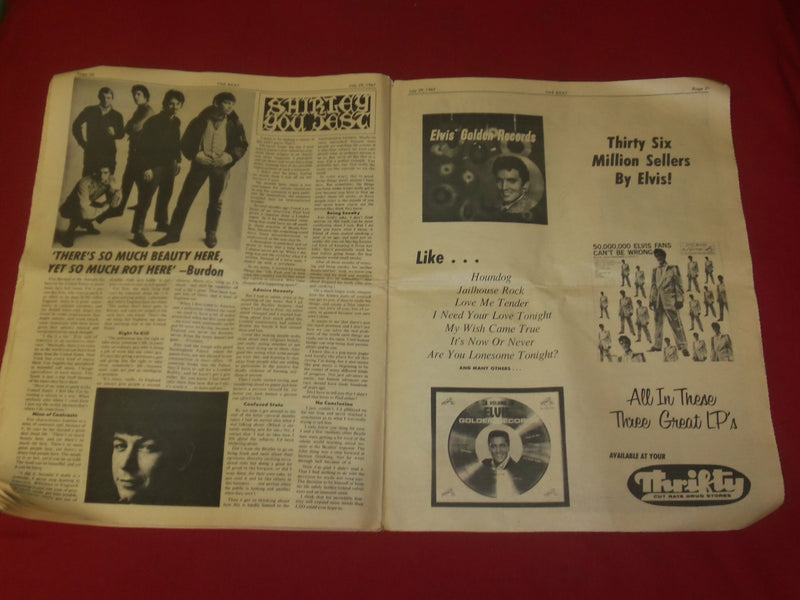 1967 JULY 29 THE BEAT NEWSPAPER-HARRISON-JAGGER-PHOTOS, ARTICLES & ADS - NP 3918