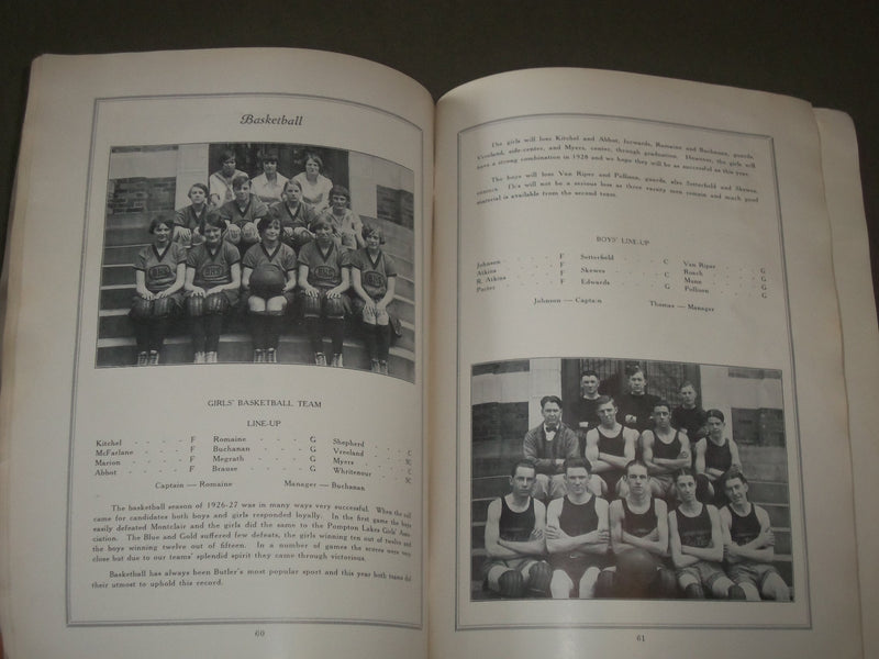 1927 THE NUGGET BUTLER HIGH SCHOOL YEARBOOK - BUTLER NEW JERSEY - YB 1355