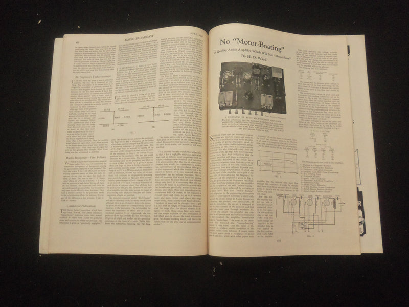 1928 APRIL RADIO BROADCAST MAGAZINE - NICE COVER, ARTICLES & PHOTOS - B 434N