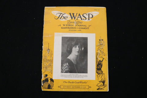 1928 SEPTEMBER 29 THE WASP MAGAZINE - ADA MORGAN O'BRIEN COVER - E 10070