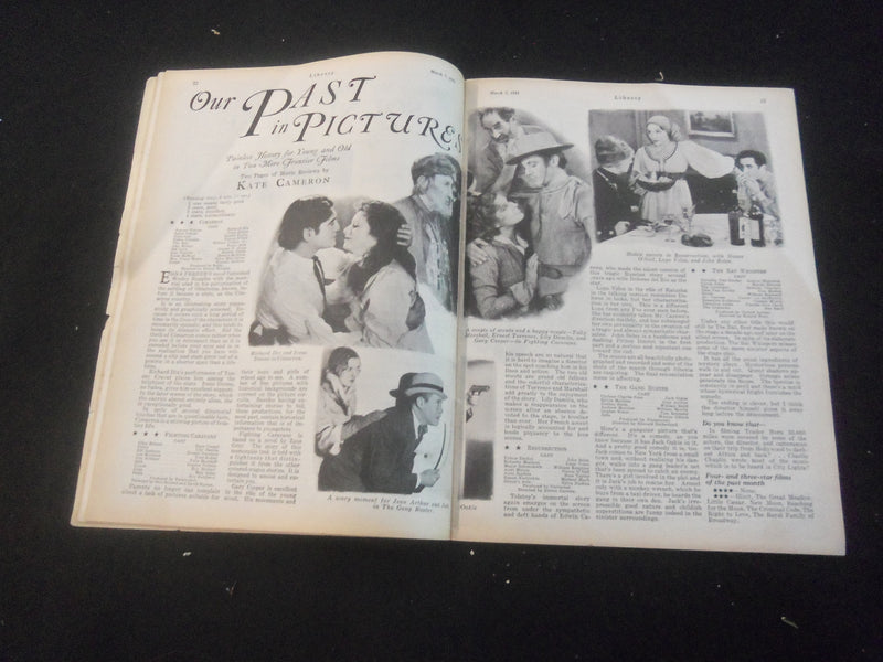 1931 MARCH 7 LIBERTY MAGAZINE - SHOULDER'D HIS CRUTCH - SP 5190E