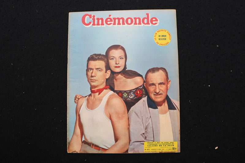 1963 ARPIL 10 CINEMONDE MAGAZINE - THE WAGES OF FEAR COVER - E 25592