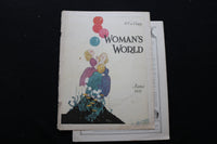 1921 JUNE WOMAN'S WORLD MAGAZINE - GIRLS WITH BALOONS COVER - E 10353