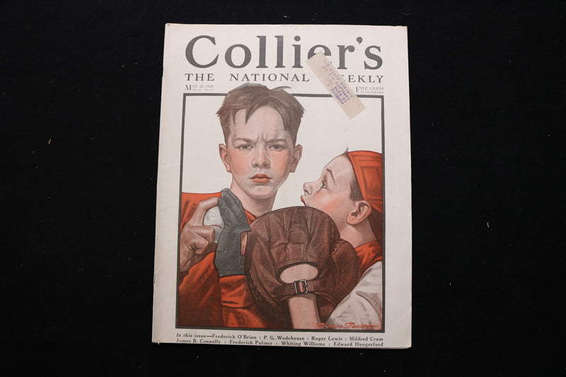 1920 MAY 22 COLLIER'S MAGAZINE - BOYS PLAYING BASEBALL COVER - E 10981