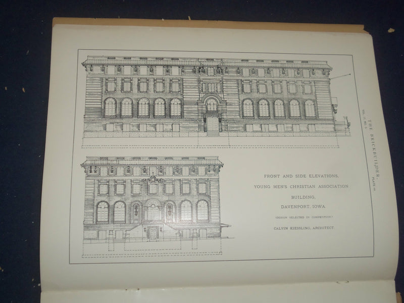 1908 MAY THE BRICKBUILDER MAGAZINE - AN ARCHITECTURAL MONTHLY - ST 258F