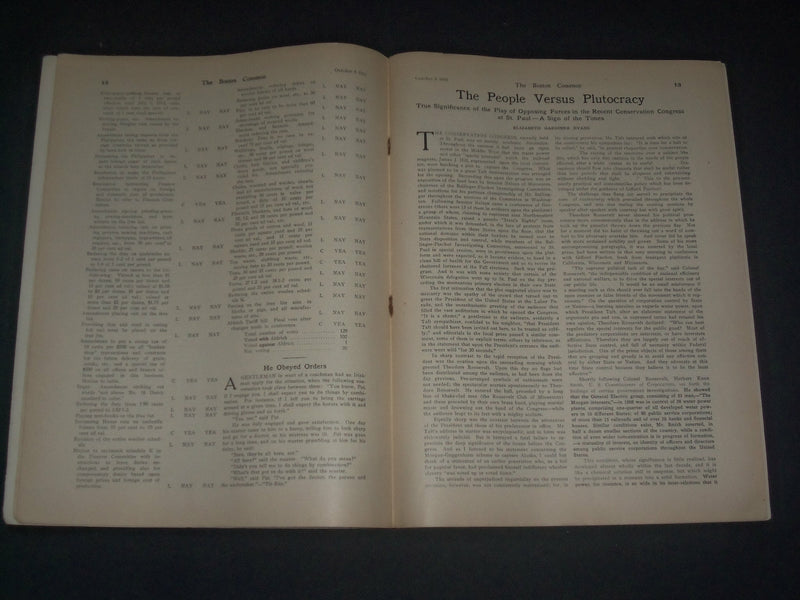 1910 OCTOBER 8 THE BOSTON COMMON MAGAZINE - PROBING LODGE'S RECORD - B 6227