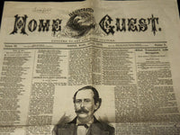 1878 APRIL ILLUSTRATED HOME GUEST NEWSPAPER - GEORGE BANCROFT GRIFFITH - K 61
