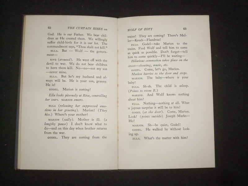 1926 THE CURTAIN RISES ON FOUR ONE-ACT PLAYS HARDCOVER BOOK BY B. INGE - KD 9260
