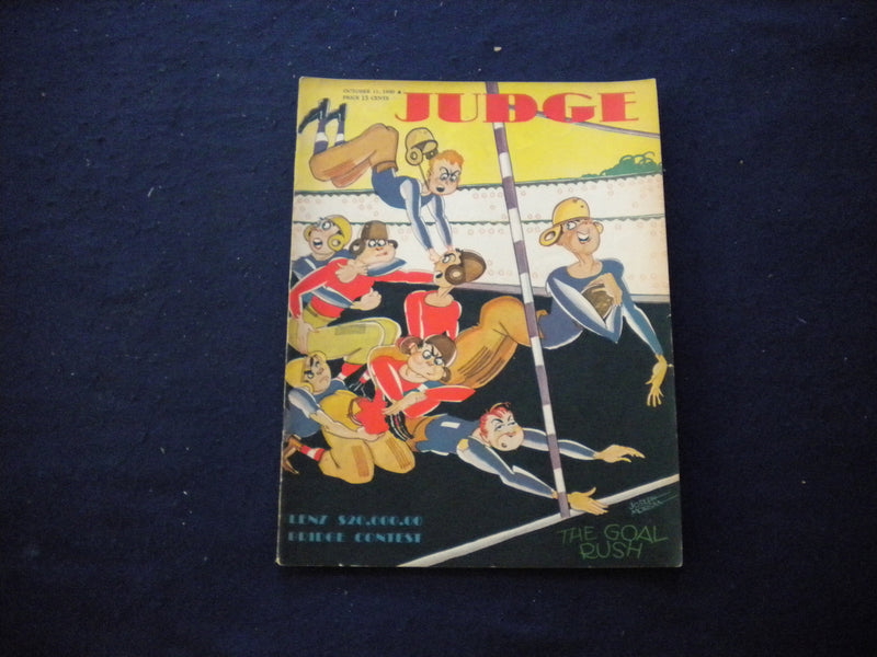 1930 OCTOBER 11 JUDGE MAGAZINE - THE GOAL RUSH - LENZ BRIDGE CONTEST - B 438K