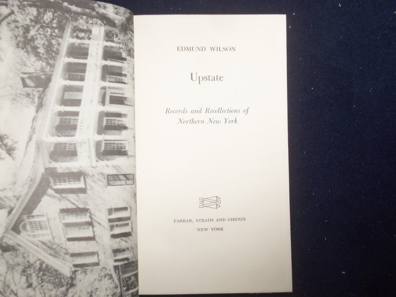 1971 UPSTATE NORTHERN NEW YORK HARDCOVER BOOK BY EDMUND WILSON - KD 8789