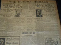 1906 NOVEMBER 7 THE BOSTON HERALD - GUILD WINS - HUGHES HAS LEAD - BH 138