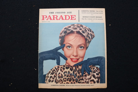1960 MARCH 6 PARADE MAGAZINE - LORETTA YOUNG COVER - E 26356