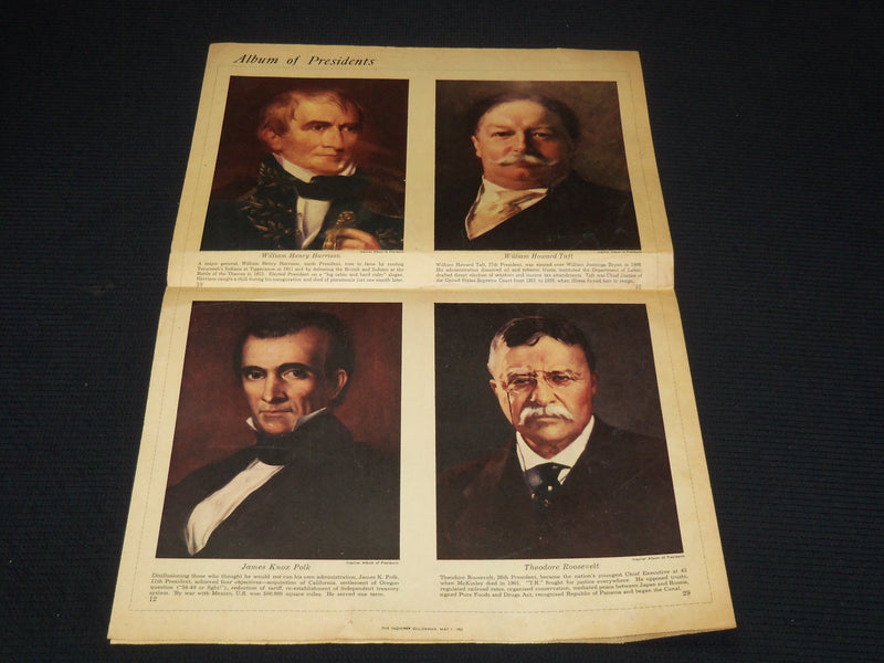 1955 MAY 1 COLORAMA SECTION-PHILADELPHIA INQUIRER- ALBUM OF PRESIDENTS - NP 8986