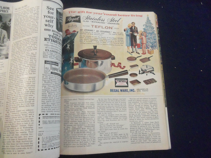 1965 NOVEMBER GOOD HOUSEKEEPING MAGAZINE - NICE COVER, ARTICLES & ADS - F 514J