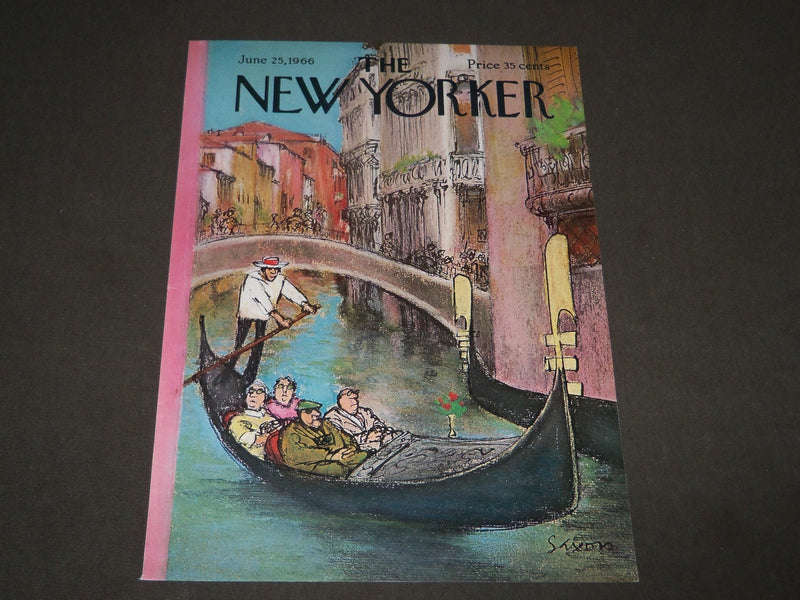 1966 JUNE 25 NEW YORKER MAGAZINE FRONT COVER ONLY - GREAT ART FOR FRAMING