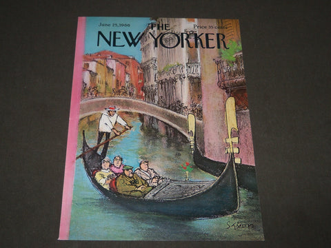 1966 JUNE 25 NEW YORKER MAGAZINE FRONT COVER ONLY - GREAT ART FOR FRAMING
