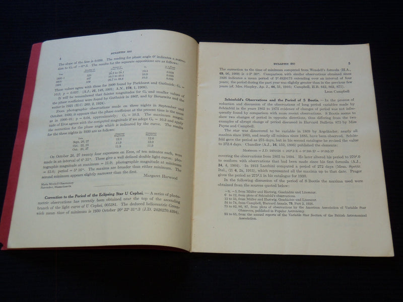 1930 DECEMBER 1 HARVARD COLLEGE OBSERVATORY BULLETIN NO. 880 - J 7299