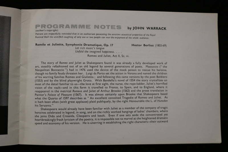 1961 MAY 5 & 22 LONDON SYMPHONY ORCHESTRA PROGRAMS - LOT OF 2 - K 1911