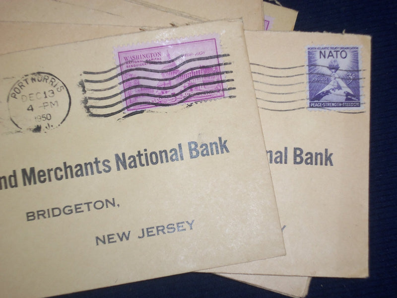 1950-1952 THE FARMERS & MERCHANTS NATIONAL BANK POSTAL COVER LOT OF 244 - O 2192