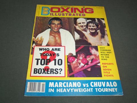 1977 NOVEMBER BOXING ILLUSTRATED MAGAZINE-WHO ARE TODAY'S TOP 10 BOXERS?-SP 9769