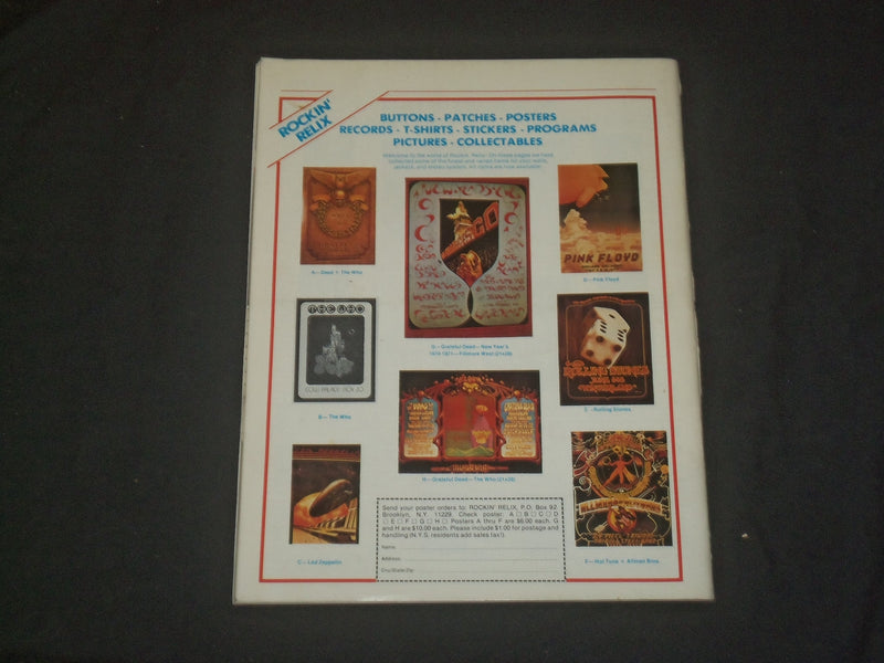 1980 AUGUST RELIX MAGAZINE - THE WHO, MICK JAGGER COVER - B 979