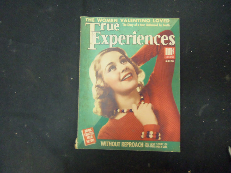 1939 MAR TRUE EXPERIENCES MAGAZINE - NICE COVER, STORIES, PHOTOS & ADS - ST 4116
