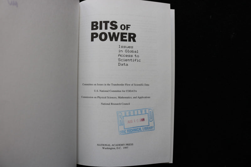 1997 BITS OF POWER HARDCOVER BOOK - NATIONAL ACADEMY PRESS - KD 9729