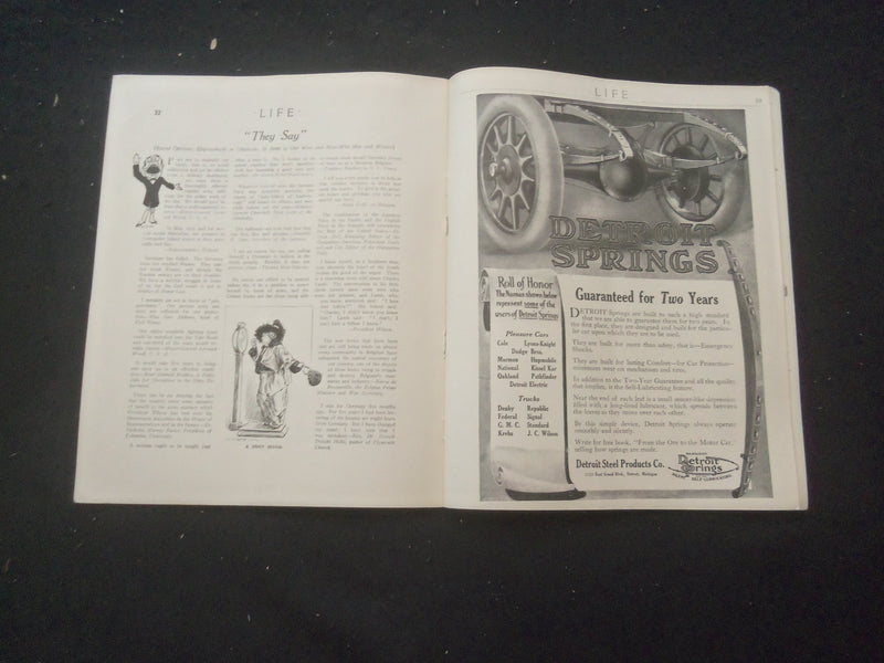 1915 JANUARY 7 LIFE MAGAZINE - LEARNING FATHER'S BUSINESS - L 760O